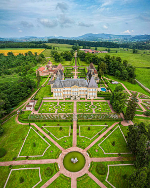 Jardins du château de Drée à Curbigny et paysage alentour (crédits DSL 71/Audigier Julien)